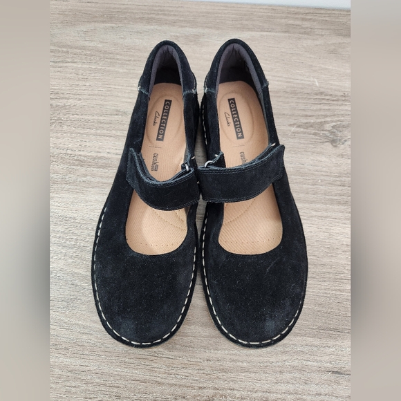 Clarks Black Suede Leathet Tamitha Aster Mary Jane Loafer - Picture 4 of 11